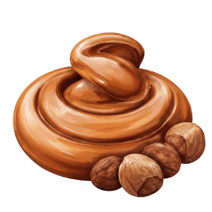Caramelo y frutos secos